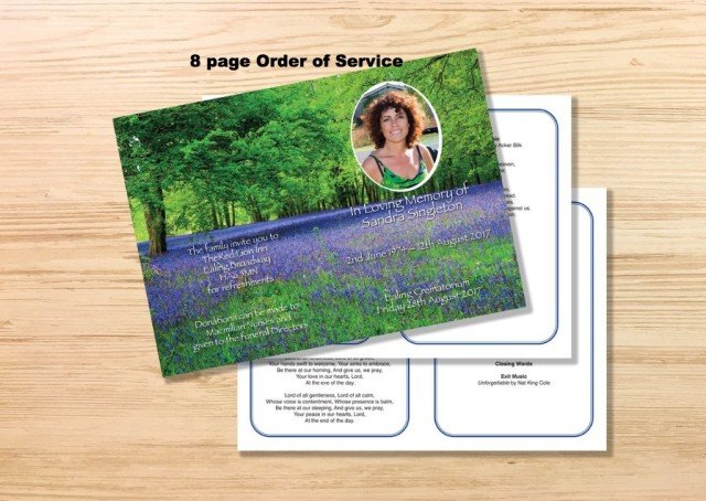 Four page order of Service
